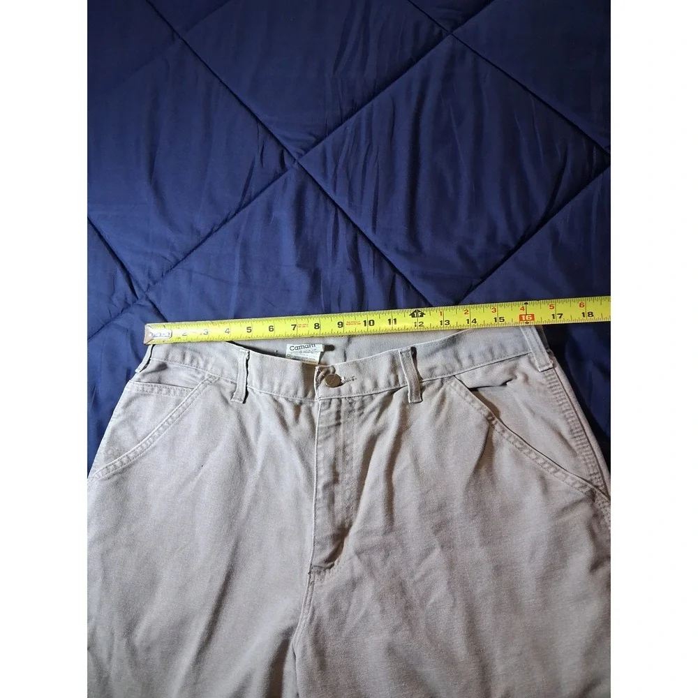 Carhartt B11 DES Washed Duck Work Dungaree Pants Desert Tan 34x32 Mens